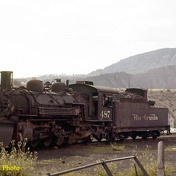 #487, Roundhouse Yard, Durango, 7-25-60.