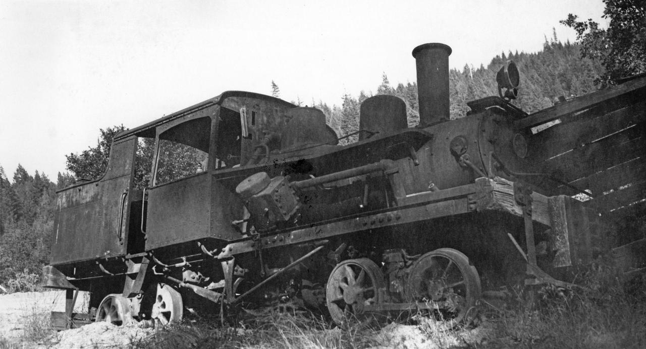 Heisler #2 abandoned at the mill.