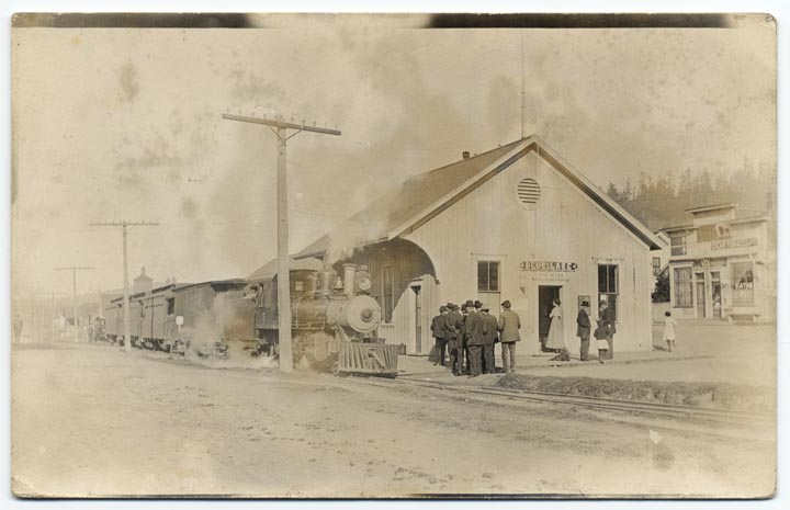 Passenger train at Blue Lake depot.