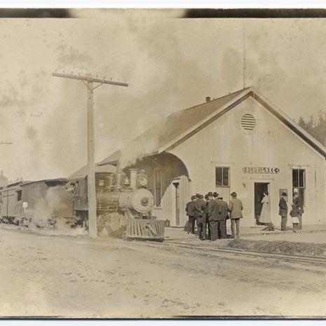 Passenger train at Blue Lake depot.