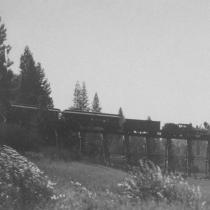 Colfax bound passenger train on Shebley's Trestle.