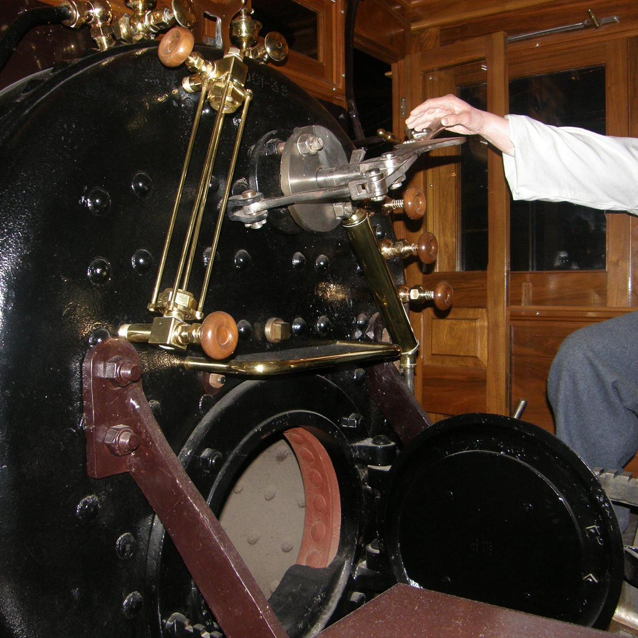 Cab Interior: backhead from fireman's seat