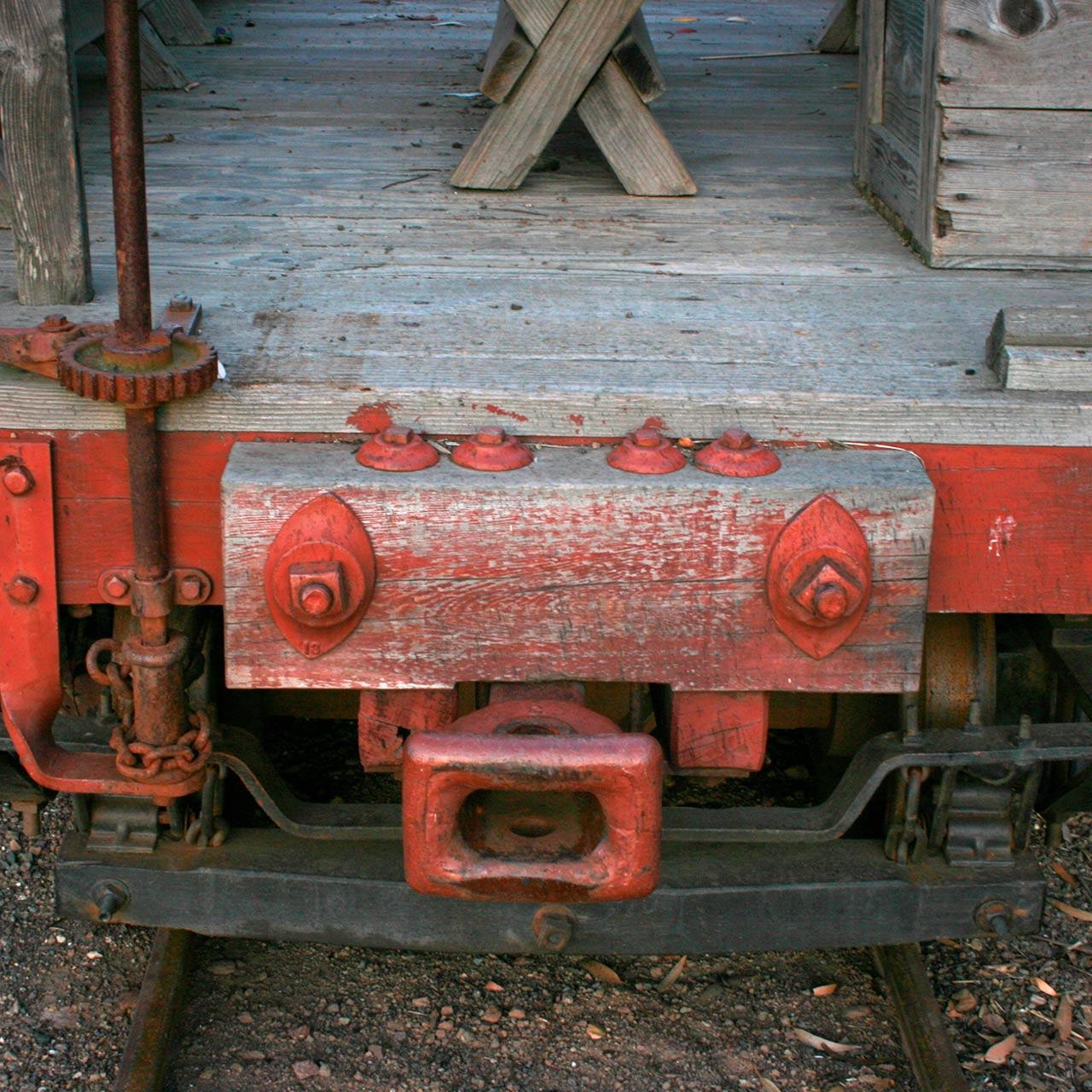 Flatcar #64, end sill.