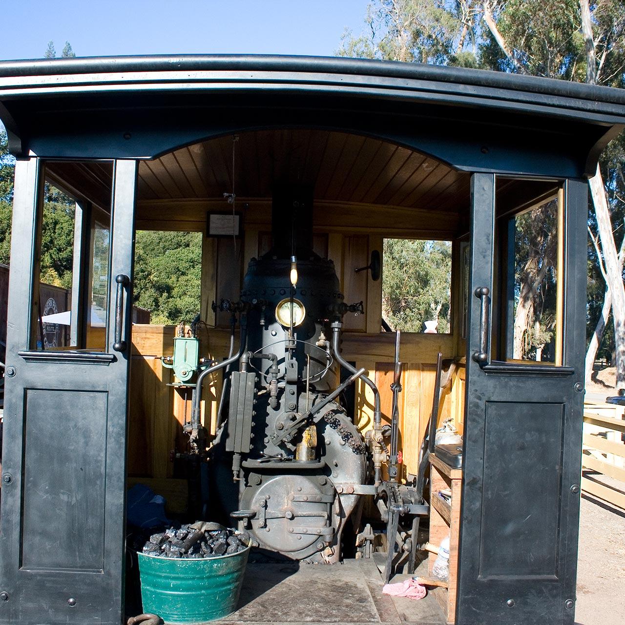 Cab viewed from the rear.