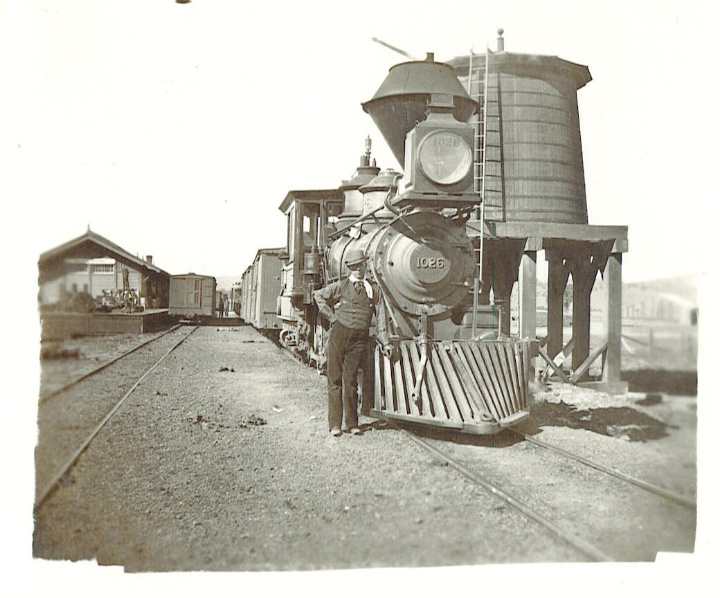 SJ&SN 4-4-0 1026 at Valley Springs