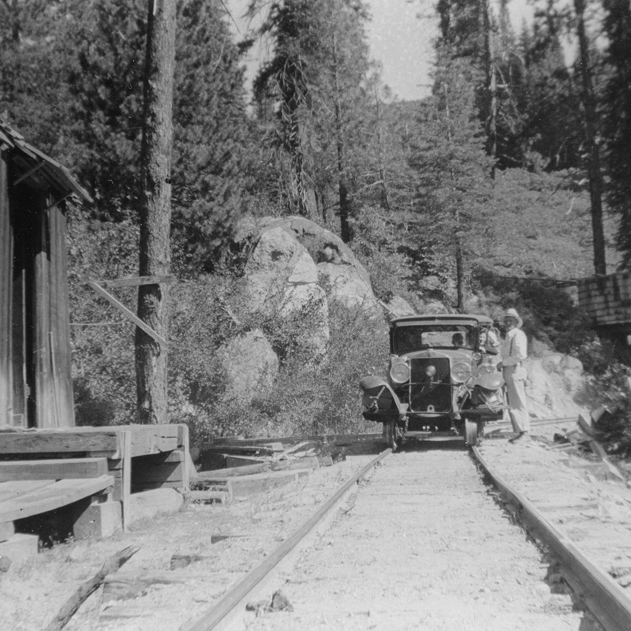 Bill Burner and the Graham-Paige at Clavey Bridge