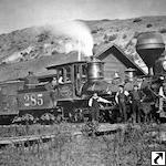 Utah & Northern Ry #285 in Garrison, Montana. 1885.