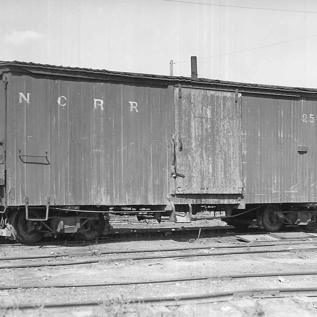 Boxcar #253 at Battle Mountain, side view.