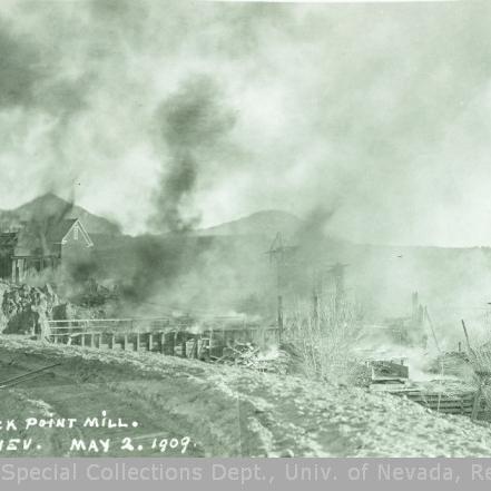Burning of Rock Point Mill