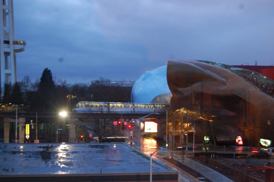 Monorail departing station