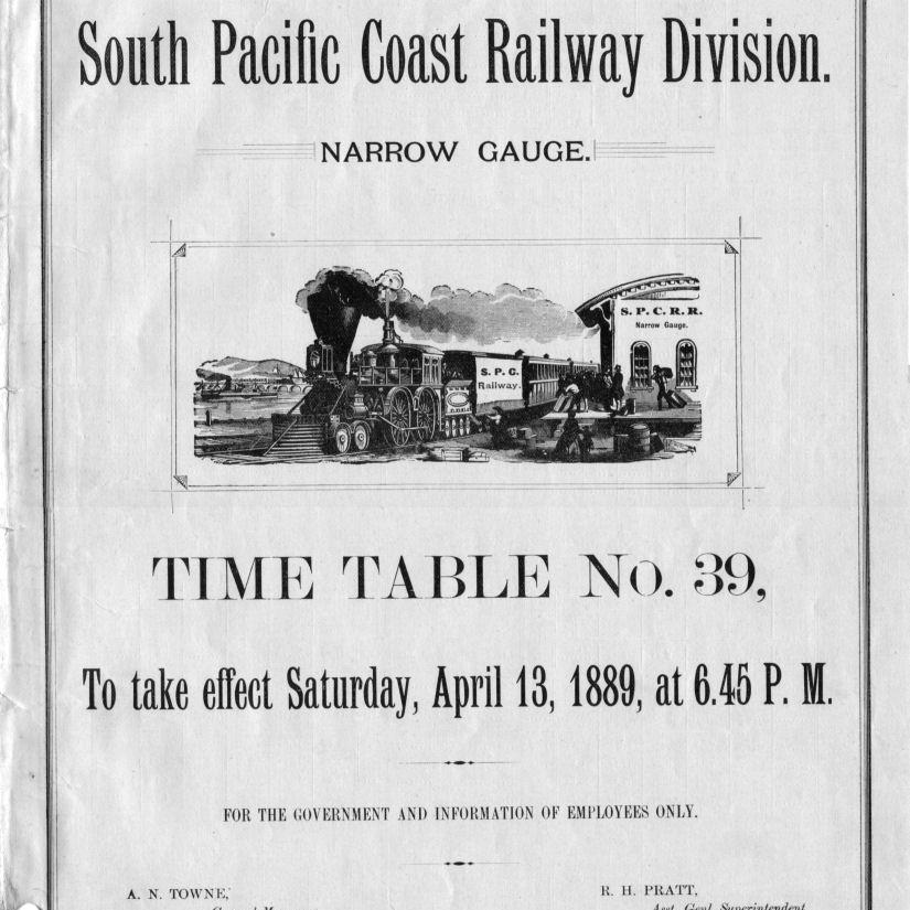 Timetable 39, April 1889