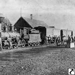 U&N RR #11 and train in Logan, 1885.