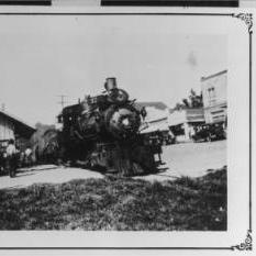 Last freight train leaving Occidental, California, March 29, 1930