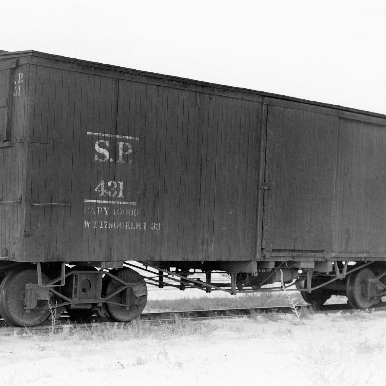Boxcar #431 in Laws, 1939.
