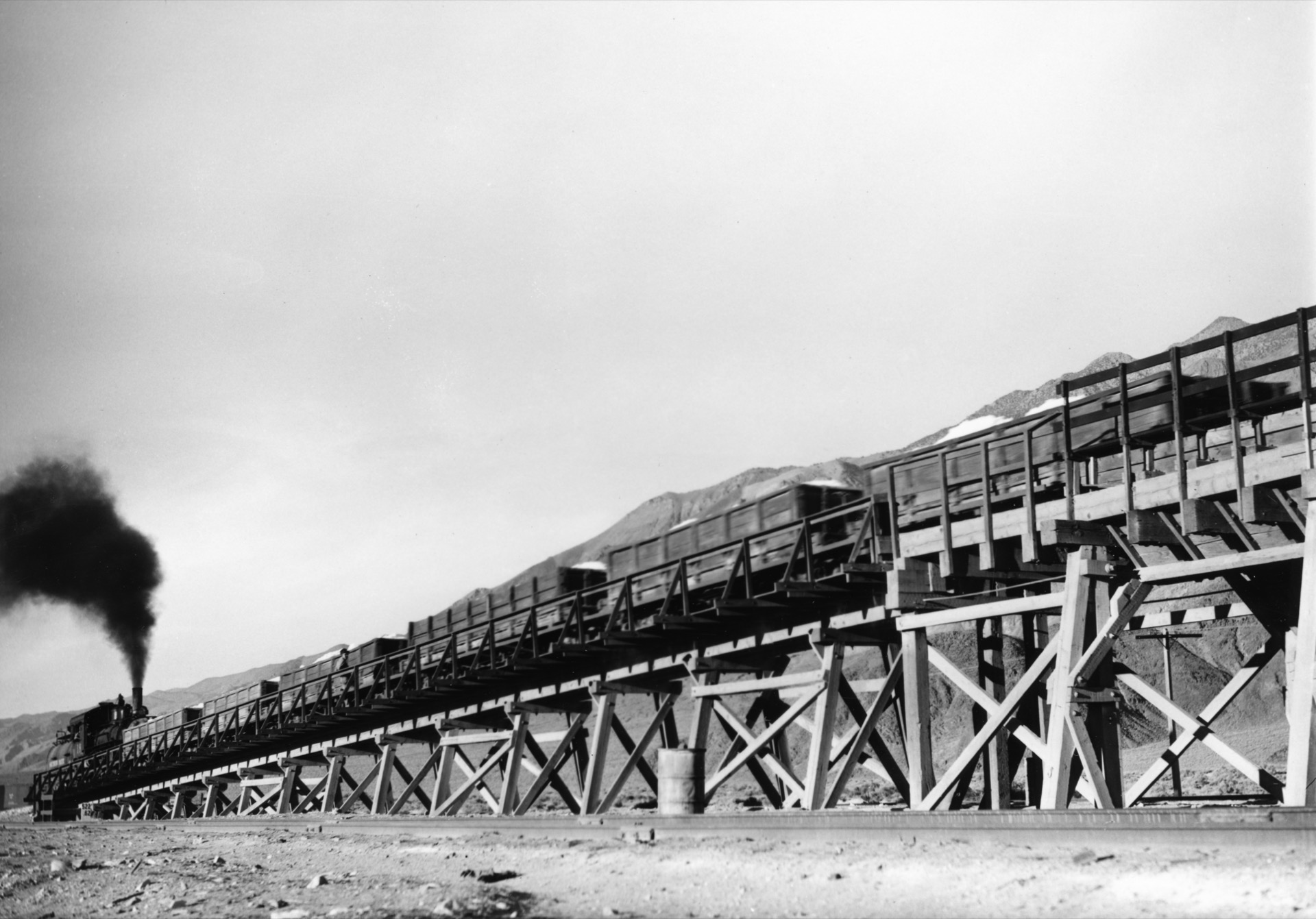 18 Moving cars up transfer trestle