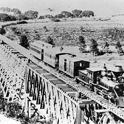 Santa Cruz Railroad on Capitola Bridge