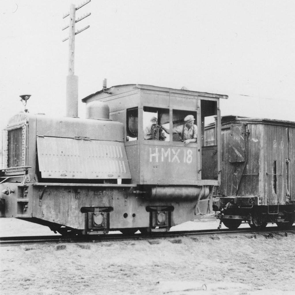Scrap train lead by former Spanish Peak Lumber locomotive.