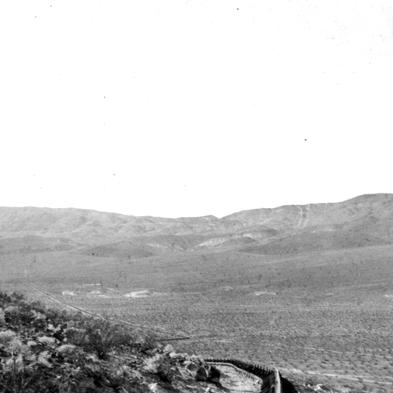 West end of Wingate Pass, looking into Panamint Valley. Inyo County, California. 1925.