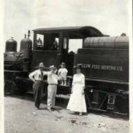 Shay locomotive near Las Vegas, circa 1930s.